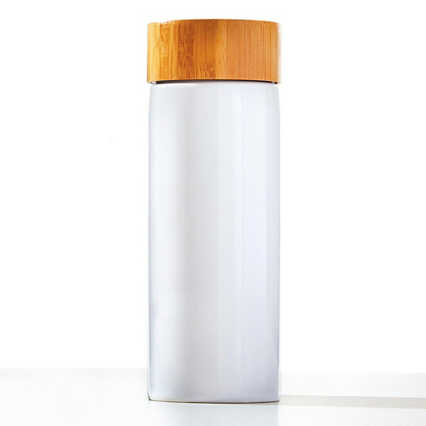 Surpr!se Custom: Modern Bamboo Accent Ceramic Bottle